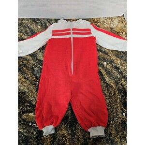 Vintage 1980s Baby Outfit Red Jumpsuit One Piece Magic Years Retro 9-12 Month
